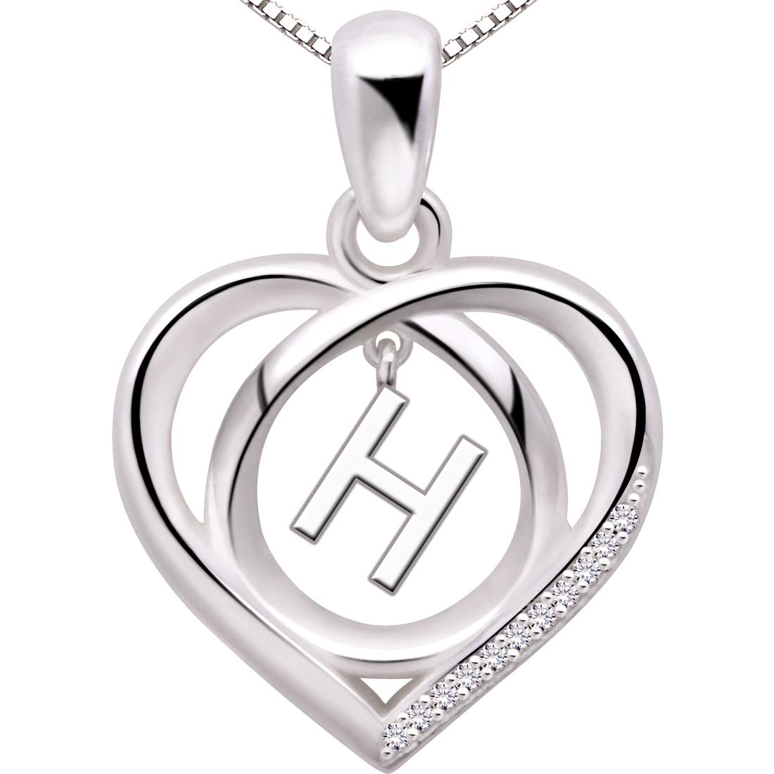 Amazon | ALOV Jewelry スターリングシルバー イニシャル文字